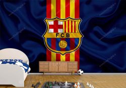 پوستر دیواری پسرانه فوتبالی طرح بارسلونا