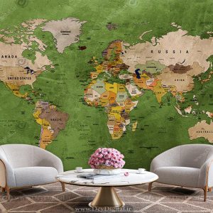 کاغذ دیواری نقشه جهان