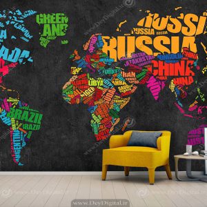 پوستر دیواری نقشه جهان کودک