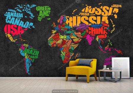 پوستر دیواری نقشه جهان کودک