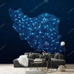 کاغذ دیواری سه یعدی طرح نقشه ایران سایز بزرگ
