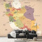 کاغذ دیواری سه بعدی نقشه ایران سایز بزرگ