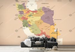 کاغذ دیواری سه بعدی نقشه ایران سایز بزرگ