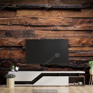 پوستر دیواری سه بعدی طرح چوب