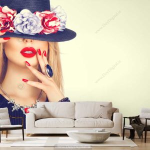پوستر دیواری فیس زن کلاهی BA-4432