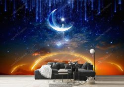 پوستر دیواری شب پر ستاره