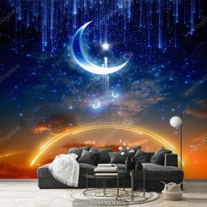 پوستر دیواری شب پر ستاره