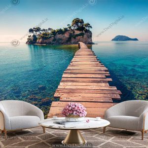 کاغذ دیواری سه بعدی طرح دریا