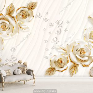 پوستر دیواری رز سه بعدی BA-4503