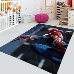 فرش چاپی طرح انیمیشن مرد عنکبوتی
