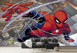 پوستر دیواری مرد عنکبوتی در تارهای خود