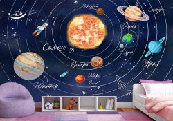 کاغذ دیواری سیاره ها و منظومه شمسی