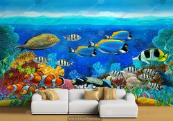 پوستر دیواری ماهی های زیر دریا