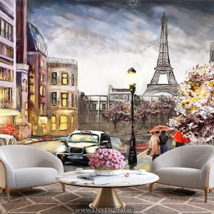 پوستر سه بعدی برج ایفل برای اتاق خواب