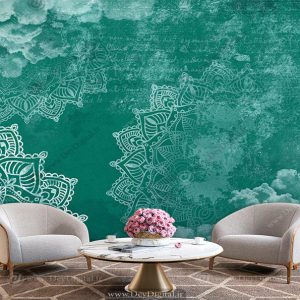 پوستر دیواری سنتی فیروزه ای BA-4723