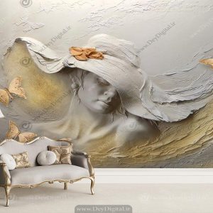 پوستر لاکچری چهره گچبری