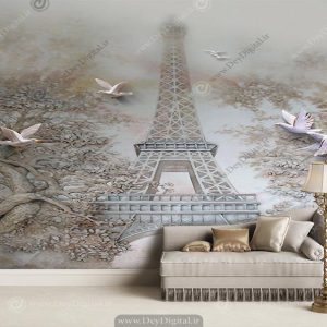 پوستر دیواری سه بعدی گچبری