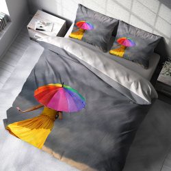 روتختی دونفره طرح اسپورت دختر بچه با چتر رنگی