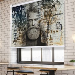 پرده شید برای آرایشگاه مردانه