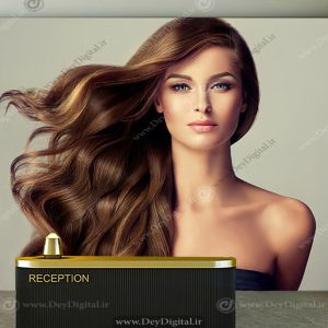 پوستر دیواری خانومی با موهای بلند خرمایی رنگ برای آرایشگاه