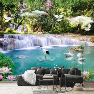 پوستر دیواری طبیعت زیبا رودخانه