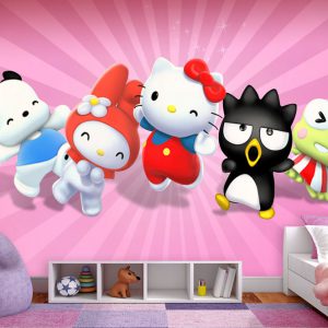 پوستر دیواری دخترانه فانتزی Hello Kitty