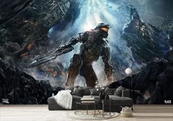 پوستر سه بعدی بازی Halo Master Chief گیمینگ