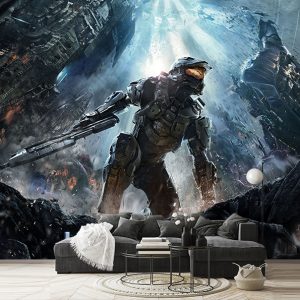 پوستر سه بعدی بازی Halo Master Chief گیمینگ