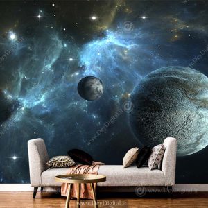 پوستر دیواری کهکشان و سیاره‌ها