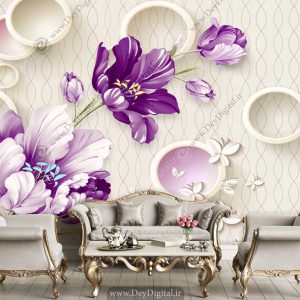 پوستر دیواری گل سه بعدی BA-5171