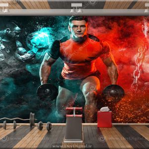 کاغذ دیواری سه بعدی برای مجموعه پرورش اندام