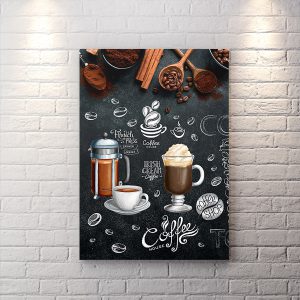 تابلو شاسی دکوراتیو برای کافی شاپ