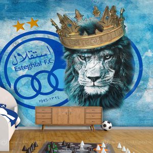 کاغذ دیواری پسرانه طرح تیم فوتبال استقلال