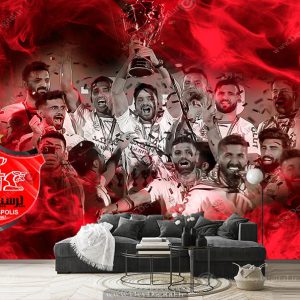 پوستر سه بعدی اتاق پسر طرح فوتبالی پرسپولیس