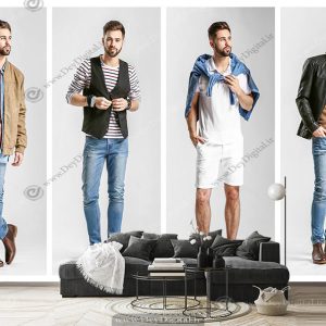 سفارش پوستر کاغذ دیواری بوتیک مردانه