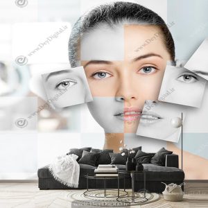 پوستر دیواری سه بعدی کلینیک زیبایی پوست و مو