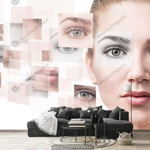 پوستر برای کلینیک زیبایی طرح چهره زن