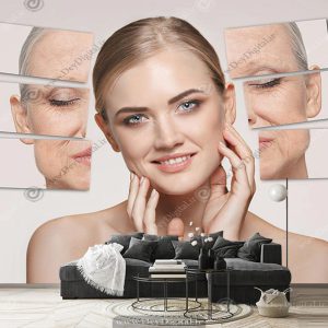 پوستر دیواری کلینیک زیبایی پوست و مو