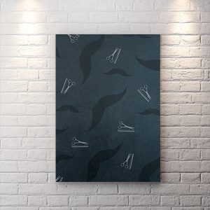 تابلو شاسی آرایشگاه مردانه طرح ساده و شیک