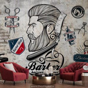 پوستر دیواری آرایشگاه مردانه