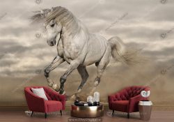 پوستر سه بعدی اسب دونده زیبا