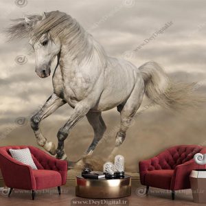 پوستر سه بعدی اسب دونده زیبا
