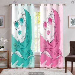 پرده پانچی برای روسری فروشی