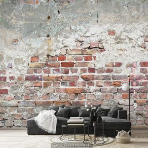 پوستر دیواری طرح آجر و سیمان سفید