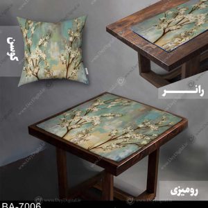 رانر و رومیزی طرح گل کد BA-7006