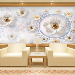پوستر دیواری گل های ابی