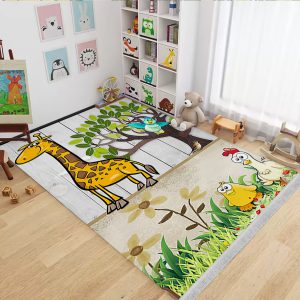 فرشینه طرح حیوانات و زرافه