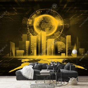 پوستر دیواری سه بعدی طرح ارز دیجیتال