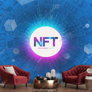 پوستر سه بعدی NFT و ارزهای دیجیتال