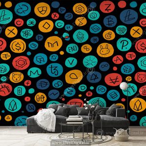 پوستر سه بعدی با طرح میم کوین